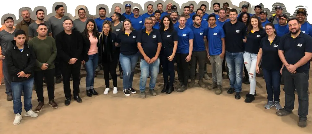 Atual quadro de funcionários da ATC Estruturas
